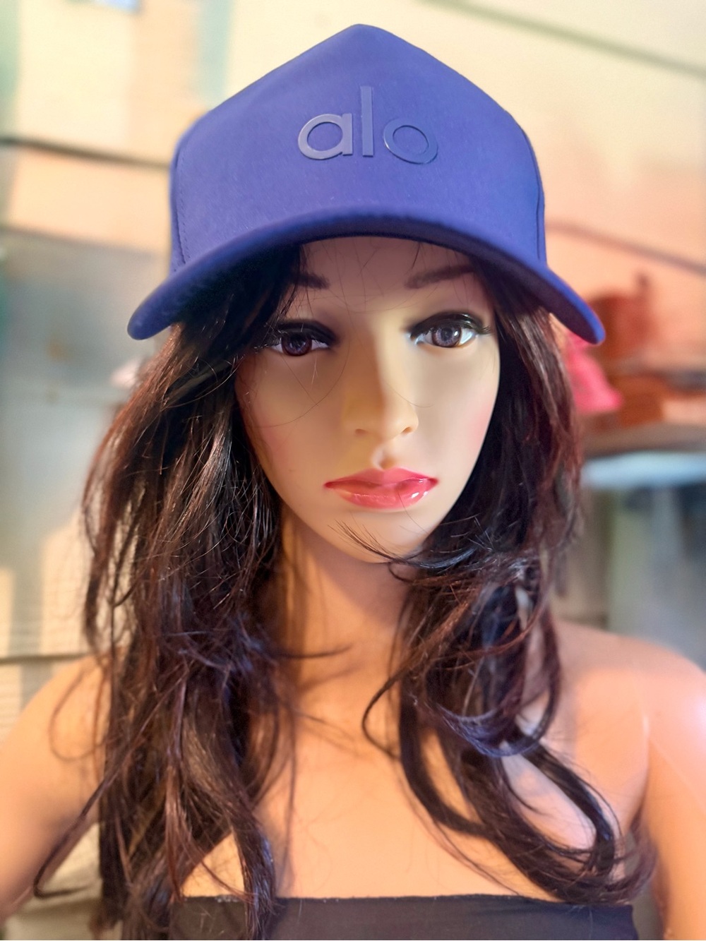 ALO Yoga Women's Dark Blue Logo Baseball Cap